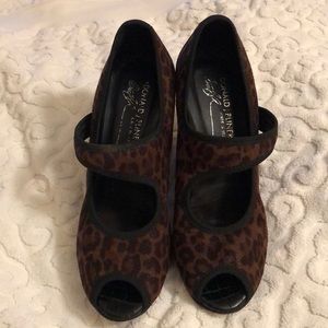 Donald J Pliner 3 inch animal print shoes